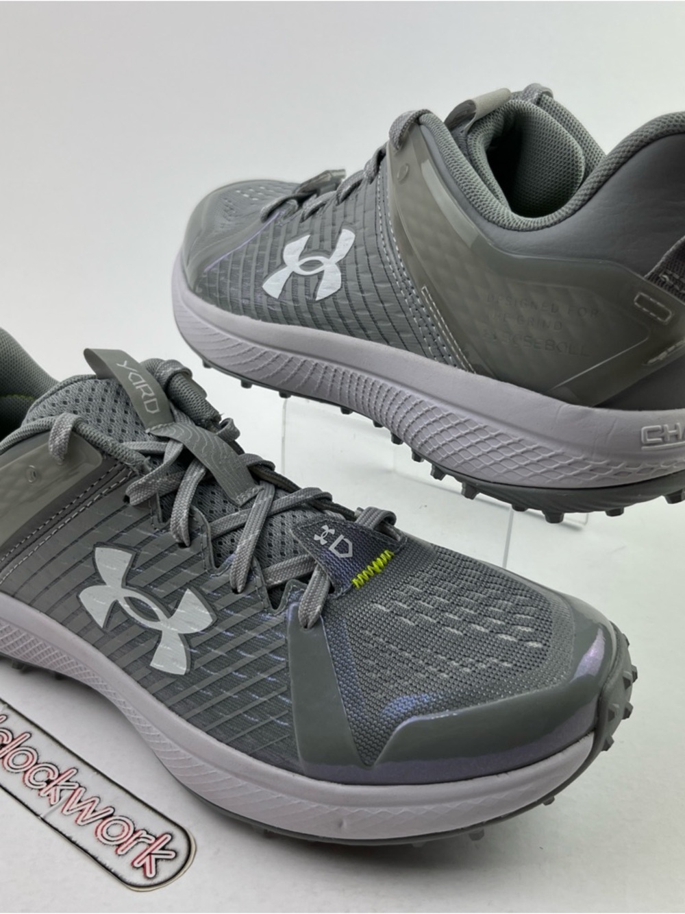 Under Armour UA Yard Turf Mens Size 8.5 Baseball Shoes Grey 3025593-102 - Picture 2 of 12